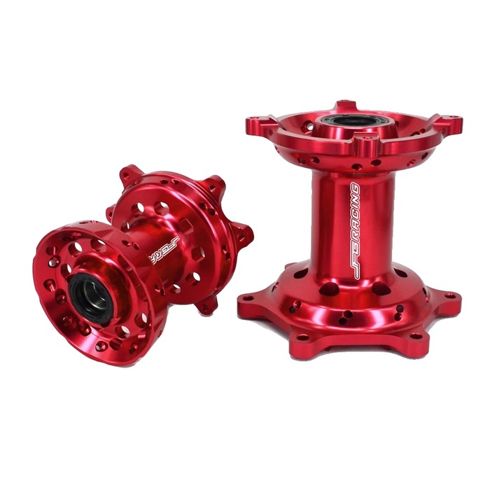 Set Butuci Roti Motocicleta, Aluminiu Forjat 6061-T6, 36 Gauri, Rosu, pentru Honda CR/CRF