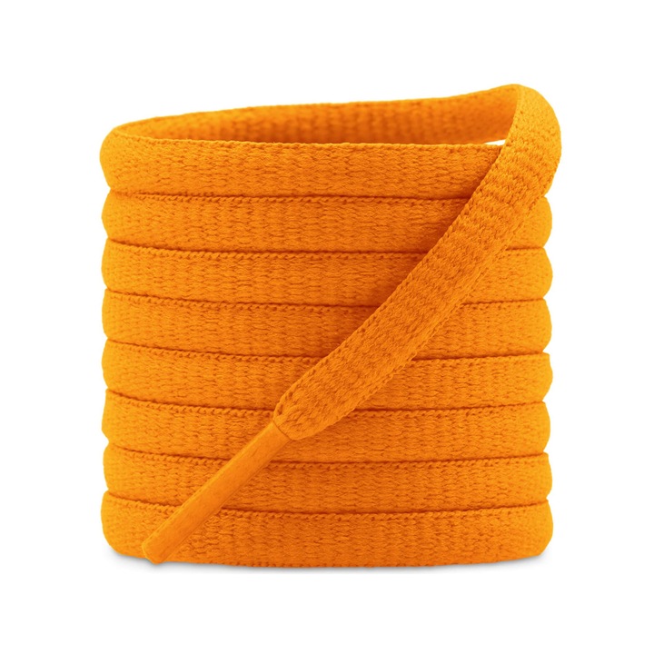 Комплект връзки за обувки, NUODWELL, 3 части, овална форма, дължина 120 см, материал полиестер, подходящ за спортни обувки, маратонки, ежедневни обувки, оранжев цвят