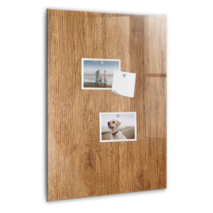 Tabla magnetica, Coloray, Umbra calda din lemn, Maro, 40 x 60 cm, Magneti, Marker alb, 010640700050400260264