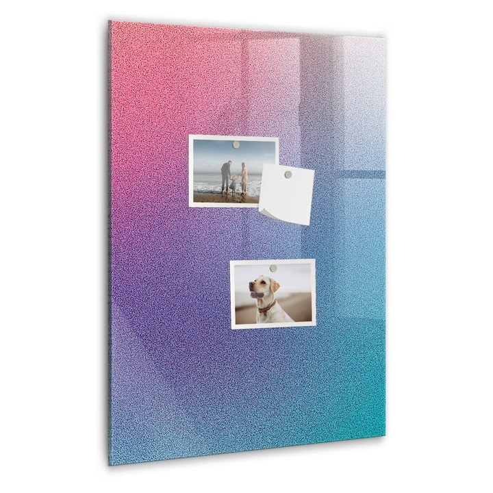 Tabla magnetica, Coloray, Abstractizarea gradientului, Multicolor, 40 x 60 cm, Magneti, Marker alb, 010640700050400088874