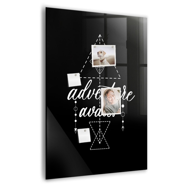 Tabla magnetica, Coloray, Aventura, Alb, 70 x 100 cm, Magneti, Marker alb, 010640700070400275317