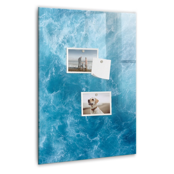 Tabla magnetica, Coloray, Oceanul marii de apa, Albastru, 40 x 60 cm, Magneti, Marker negru, 010640700050300089015