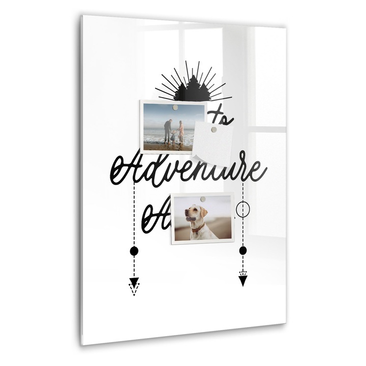 Tabla magnetica, Coloray, Aventura, Alb, 40 x 60 cm, Magneti, Marker negru, 010640700050300275320