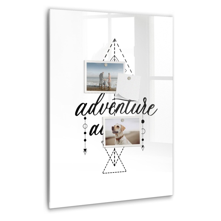 Tabla magnetica, Coloray, Aventura, Alb, 40 x 60 cm, Magneti, Marker negru, 010640700050300275319