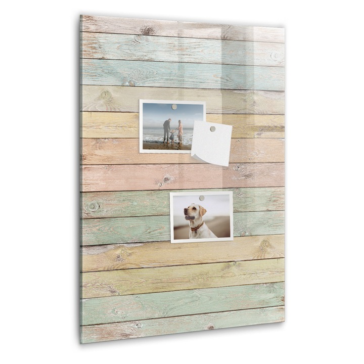 Tabla magnetica, Coloray, Panouri pastelate, Multicolor, 40 x 60 cm, Magneti, Marker negru, 010640700050300089013