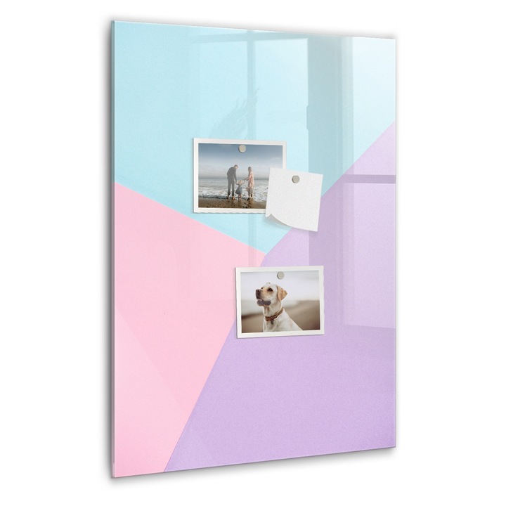 Tabla magnetica, Coloray, Model pastel, Mov, 40 x 60 cm, Magneti, Marker negru, 010640700050300089001