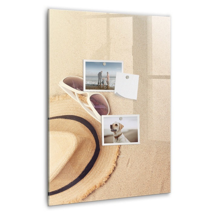 Tabla magnetica, Coloray, Sandbar, Nuante de bej, 40 x 60 cm, Magneti, Marker negru, 010640700050300260309