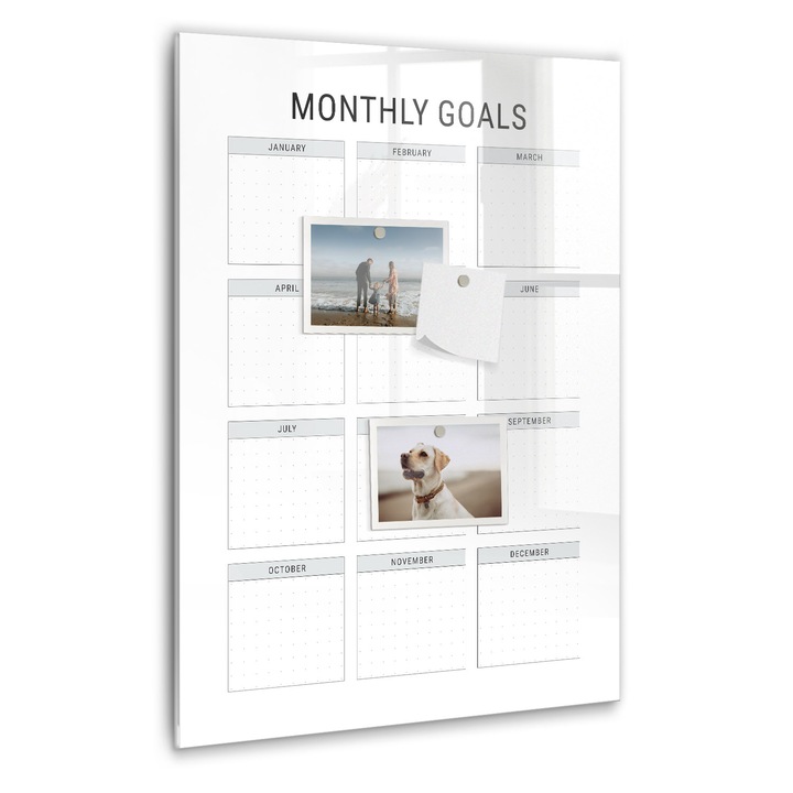 Tabla magnetica, Coloray, Obiective lunare, Alb, 40 x 60 cm, Magneti, Marker negru, 010640700050300088843