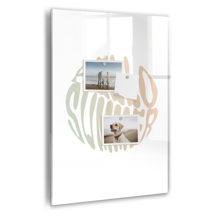 Tabla magnetica, Coloray, Inscriptie Buna vara, Multicolor, 40 x 60 cm, Magneti, Marker negru, 010640700050300088849