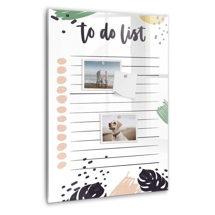 Tabla magnetica, Coloray, Planul de lucruri de facut, Multicolor, 40 x 60 cm, Magneti, Marker negru, 010640700050300088997