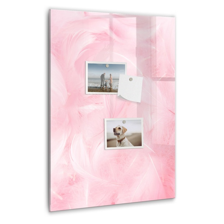 Tabla magnetica, Coloray, Pene delicate, Roz, 40 x 60 cm, Magneti, Marker negru, 010640700050300088856