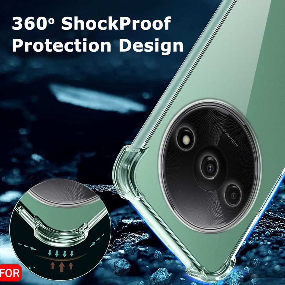 Husa pentru Xiaomi Redmi A3, Techsuit Shockproof Clear Silicone, Clear