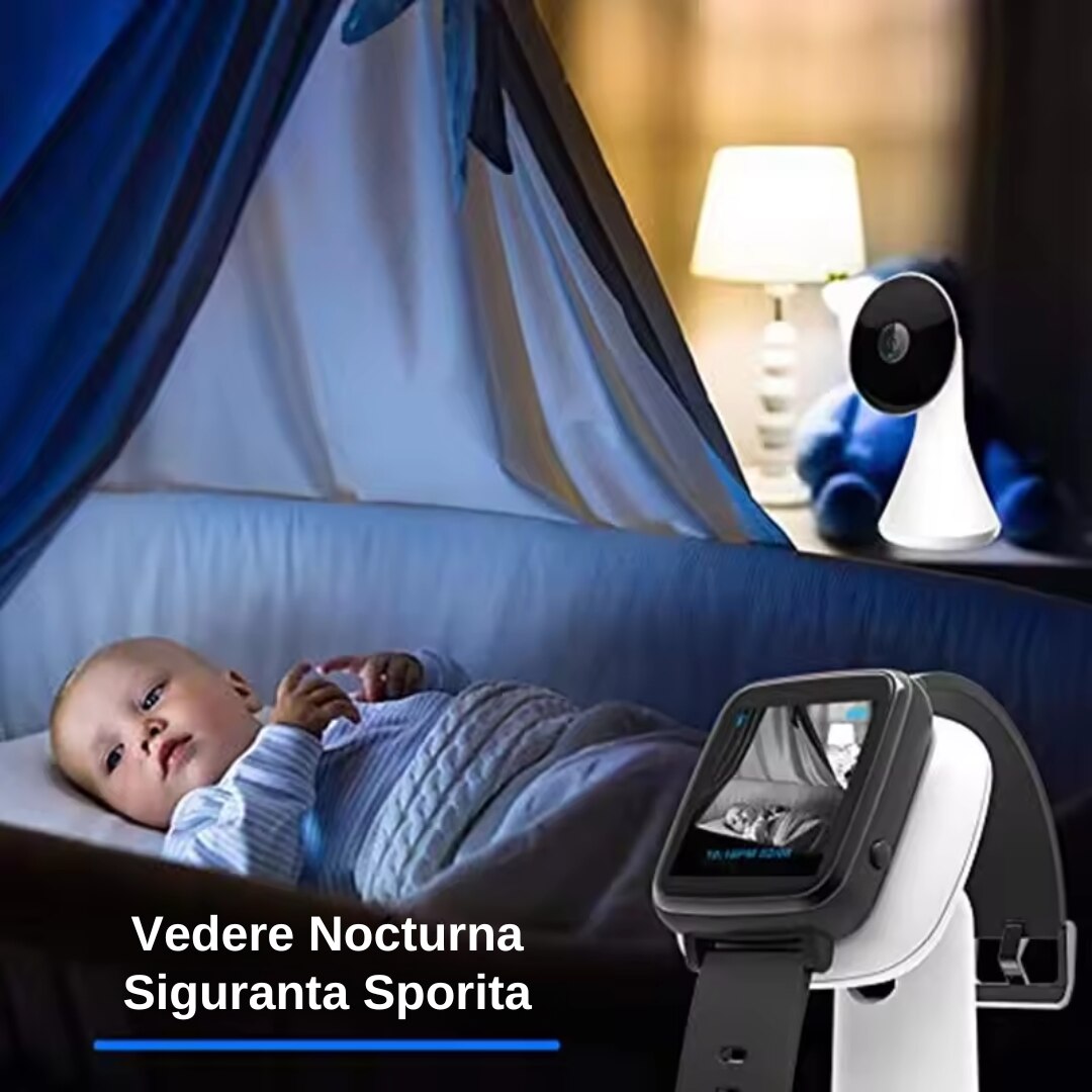 Baby Monitor Wireless Cu Smartwatch, MILARIS®, Camera de Monitorizare ...