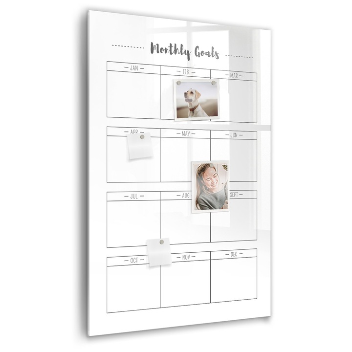 Tabla magnetica, Coloray, Obiective lunare, Gri, 60 x 90 cm, Magneti, Marker negru, 010640700020300088906