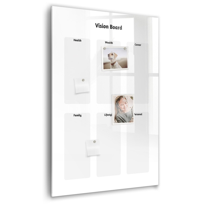 Tabla magnetica, Coloray, Harta viselor, Alb, 60 x 90 cm, Magneti, Marker negru, 010640700020300088841