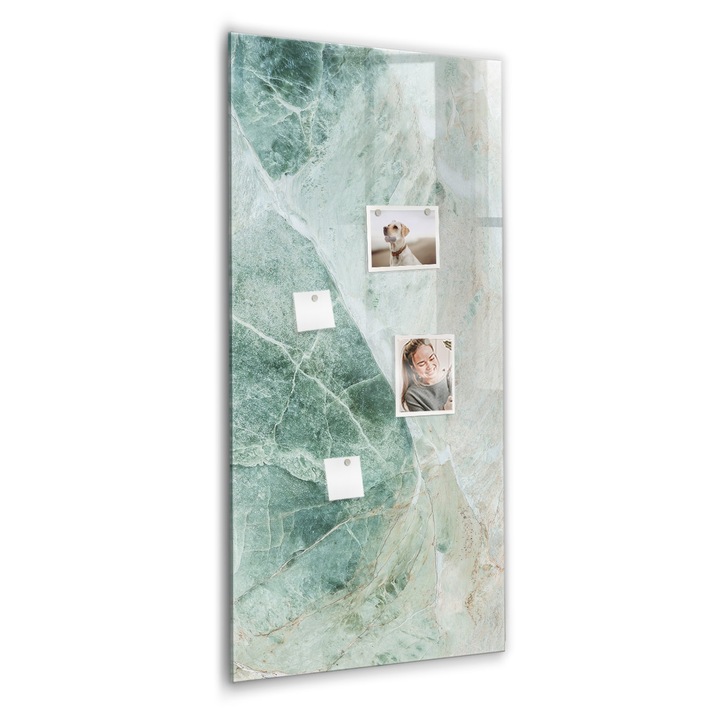 Tabla magnetica, Coloray, Marmura de piatra, Verde, 60 x 120 cm, Magneti, Marker negru, 010640700080300089014