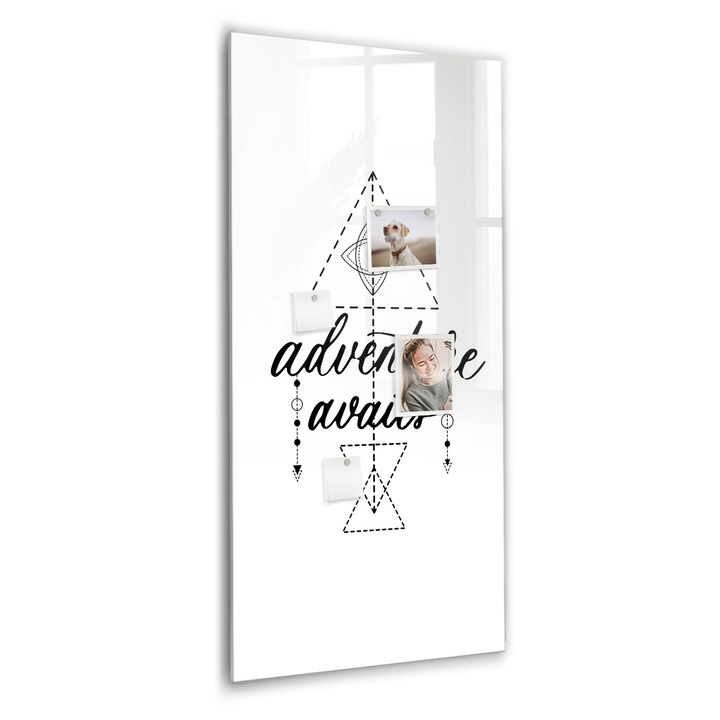 Tabla magnetica, Coloray, Aventura, Alb, 60 x 120 cm, Magneti, Marker negru, 010640700080300275319