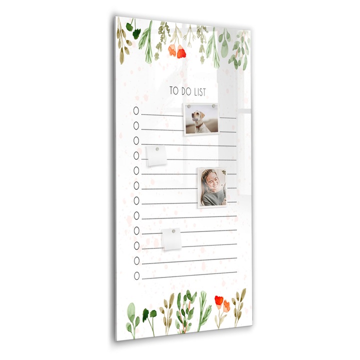 Tabla magnetica, Coloray, Lista pentru astazi, Multicolor, 60 x 120 cm, Magneti, Marker negru, 010640700080300260290