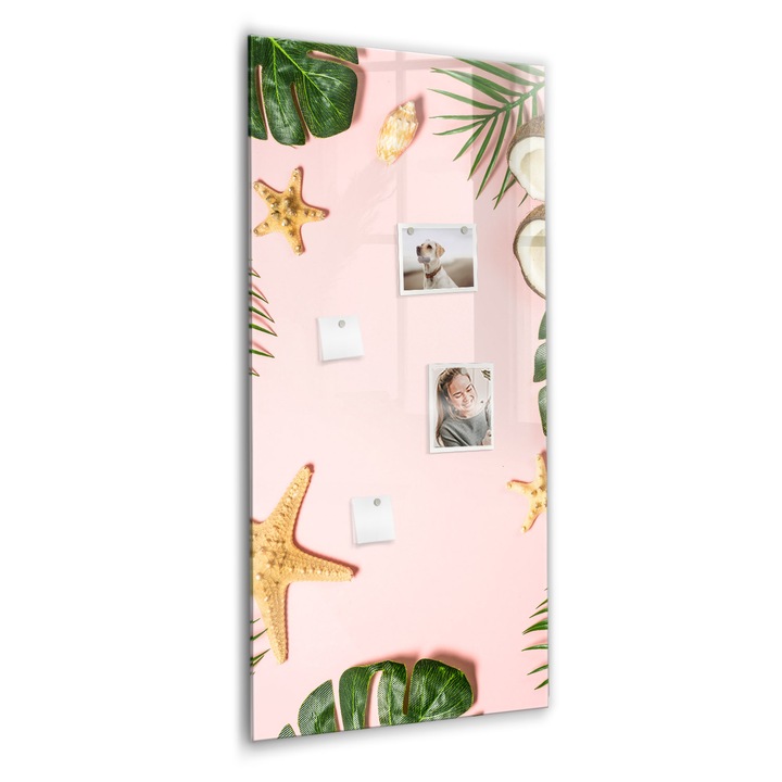 Tabla magnetica, Coloray, Cadru de vara, Roz, 60 x 120 cm, Magneti, Marker negru, 010640700080300088962