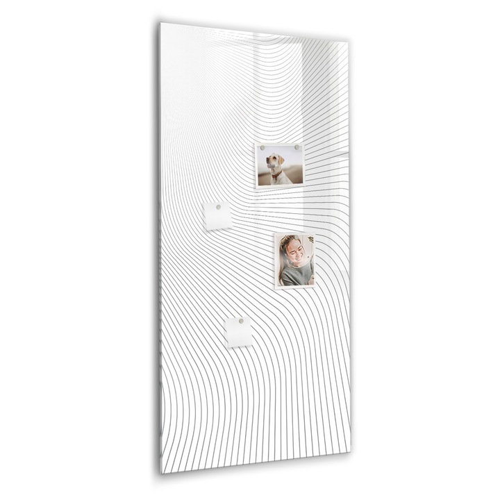 Tabla magnetica, Coloray, Linii gri, Multicolor, 60 x 120 cm, Magneti, Marker negru, 010640700080300088984