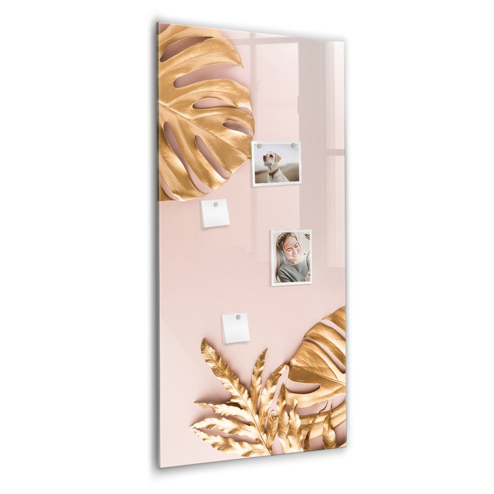 Tabla magnetica, Coloray, frunze aurii, Multicolor, 60 x 120 cm, Magneti, Marker negru, 010640700080300088956