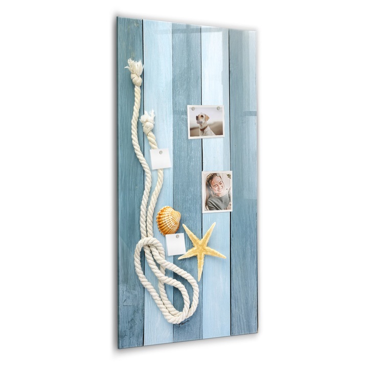 Tabla magnetica, Coloray, Panouri de lucruri Morskie, Albastru, 60 x 120 cm, Magneti, Marker negru, 010640700080300088965