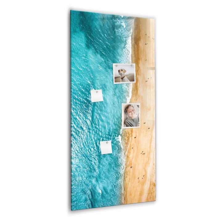 Tabla magnetica, Coloray, Plaja Marii, Albastru, 60 x 120 cm, Magneti, Marker negru, 010640700080300088971