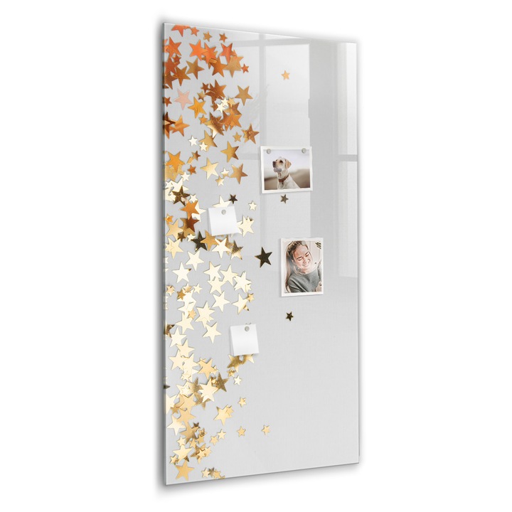 Tabla magnetica, Coloray, Stele, Auriu, 60 x 120 cm, Magneti, Marker negru, 010640700080300088936