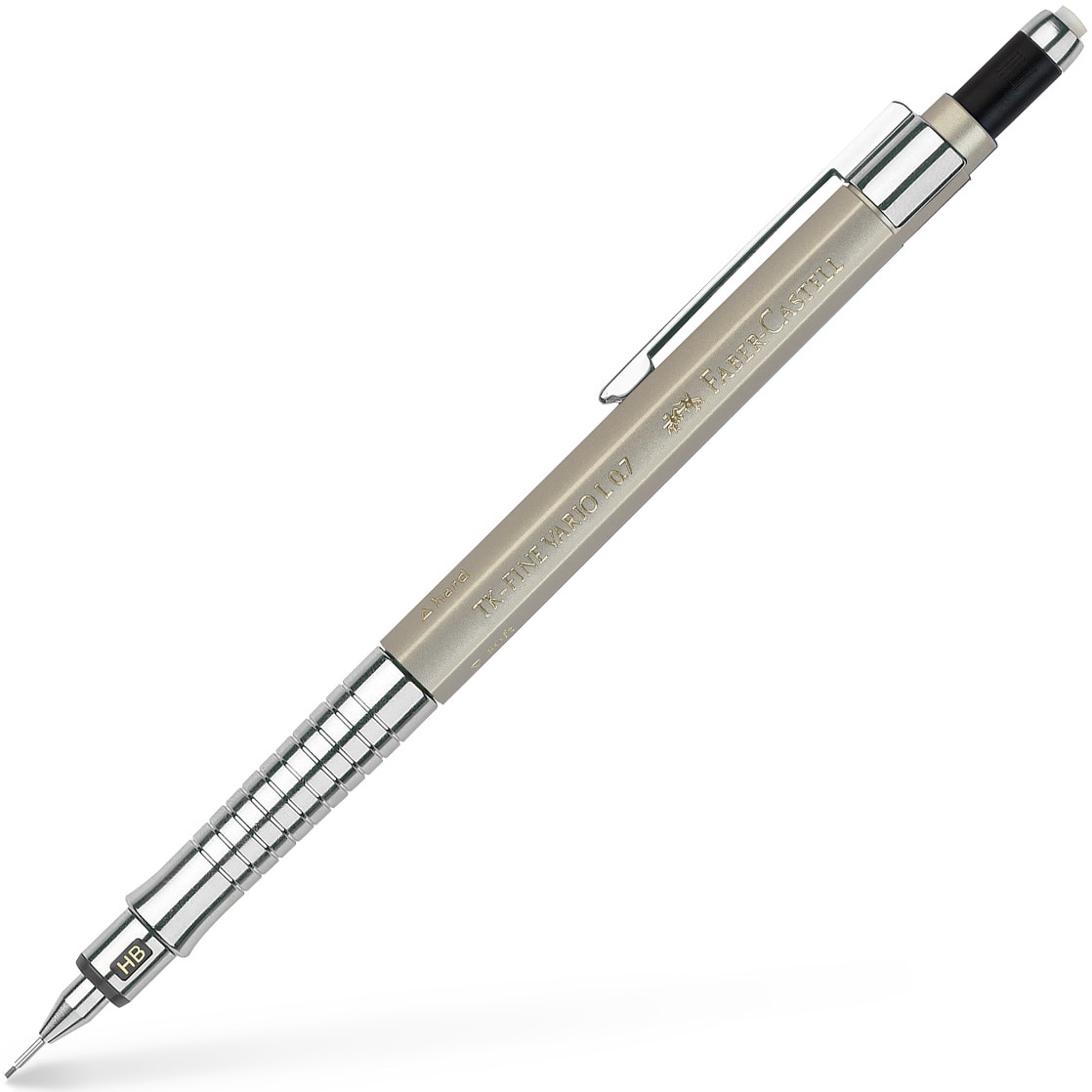 Creion mecanic Faber-Castell TK-Fine Vario L, 0.7mm, auriu sampanie