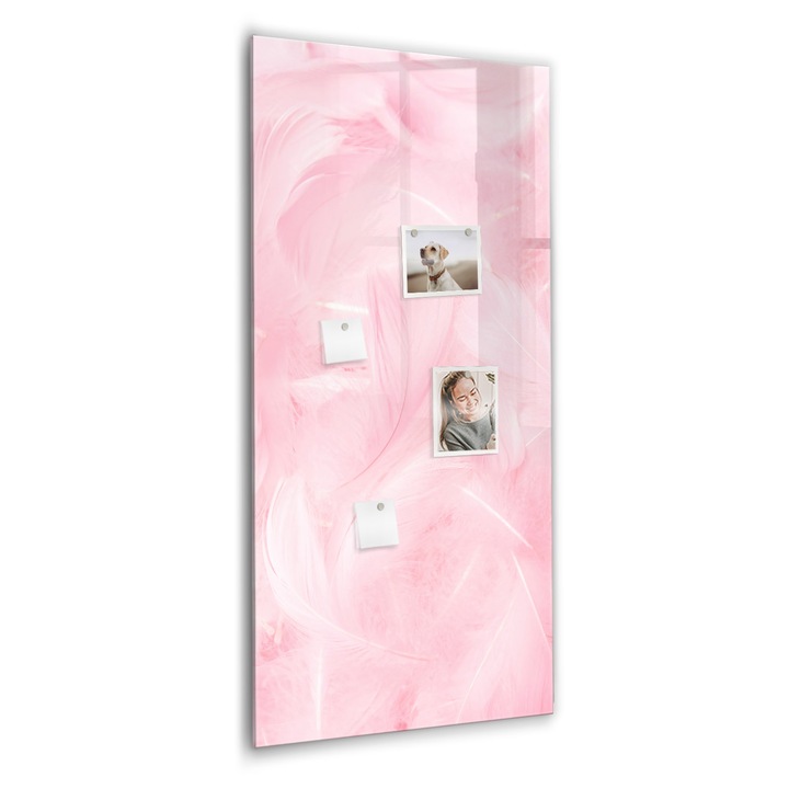 Tabla magnetica, Coloray, Pene delicate, Roz, 60 x 120 cm, Magneti, Marker negru, 010640700080300088856