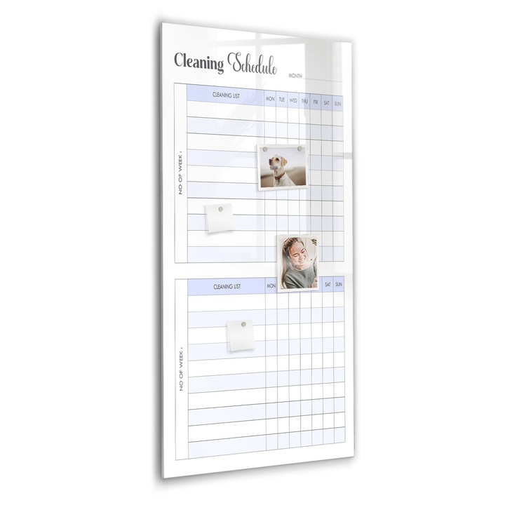 Tabla magnetica, Coloray, Program de curatare, Albastru, 60 x 120 cm, Magneti, Marker negru, 010640700080300260327