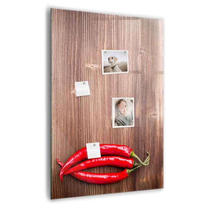 Tabla magnetica, Coloray, PAPROTS pe o tabla, Rosu, 70 x 100 cm, Magneti, Marker negru, 010640700080300260275