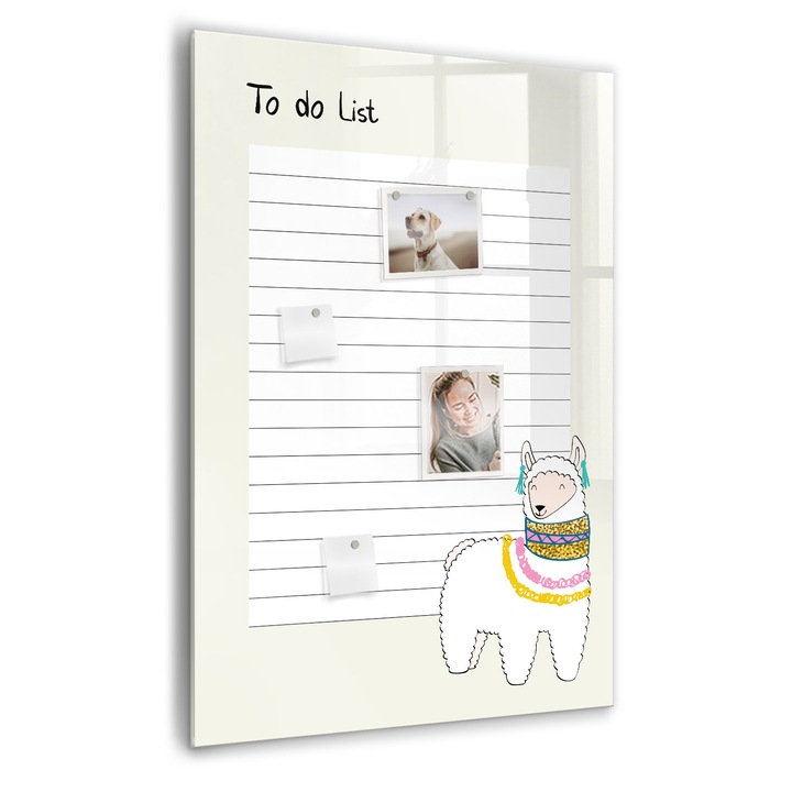 Tabla magnetica, Coloray, Lista de dorinte, Gri, 70 x 100 cm, Magneti, Marker negru, 010640700080300088987