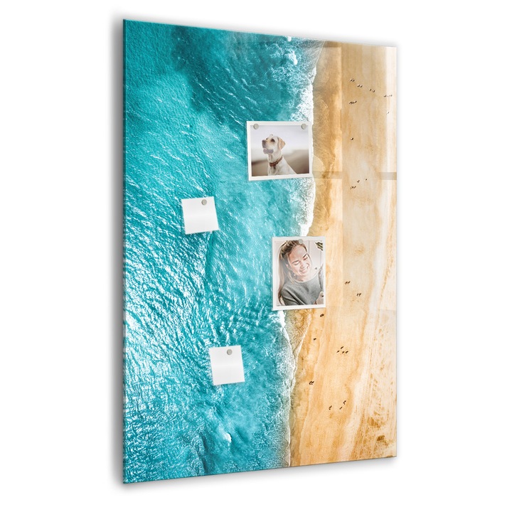 Tabla magnetica, Coloray, Plaja Marii, Albastru, 70 x 100 cm, Magneti, Marker negru, 010640700080300088971