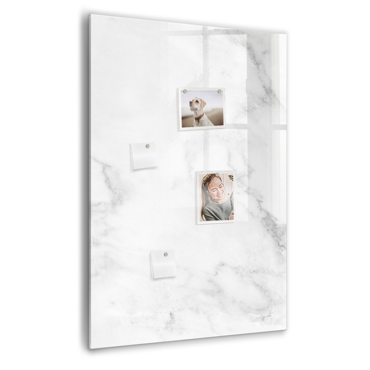 Tabla magnetica, Coloray, Marmura, Gri, 70 x 100 cm, Magneti, Marker negru, 010640700080300088930