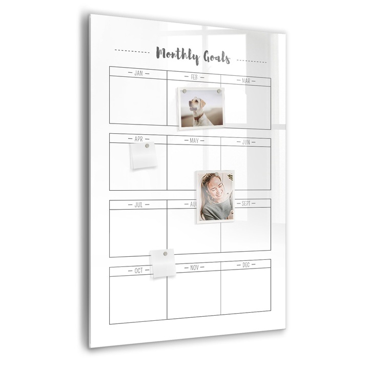 Tabla magnetica, Coloray, Obiective lunare, Gri, 70 x 100 cm, Magneti, Marker negru, 010640700080300088906