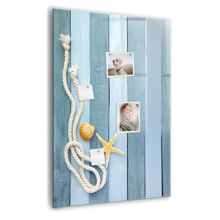 Tabla magnetica, Coloray, Panouri de lucruri Morskie, Albastru, 70 x 100 cm, Magneti, Marker negru, 010640700080300088965