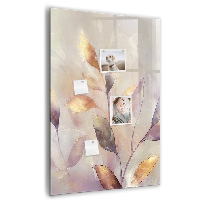 Tabla magnetica, Coloray, Plante de acuarela, Multicolor, 70 x 100 cm, Magneti, Marker negru, 010640700080300088417