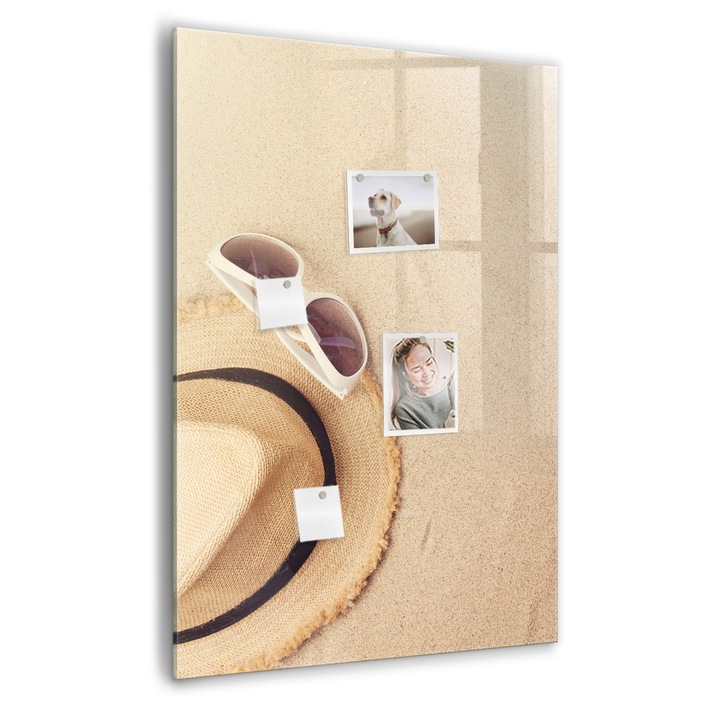 Tabla magnetica, Coloray, Sandbar, Nuante de bej, 70 x 100 cm, Magneti, Marker negru, 010640700080300260309