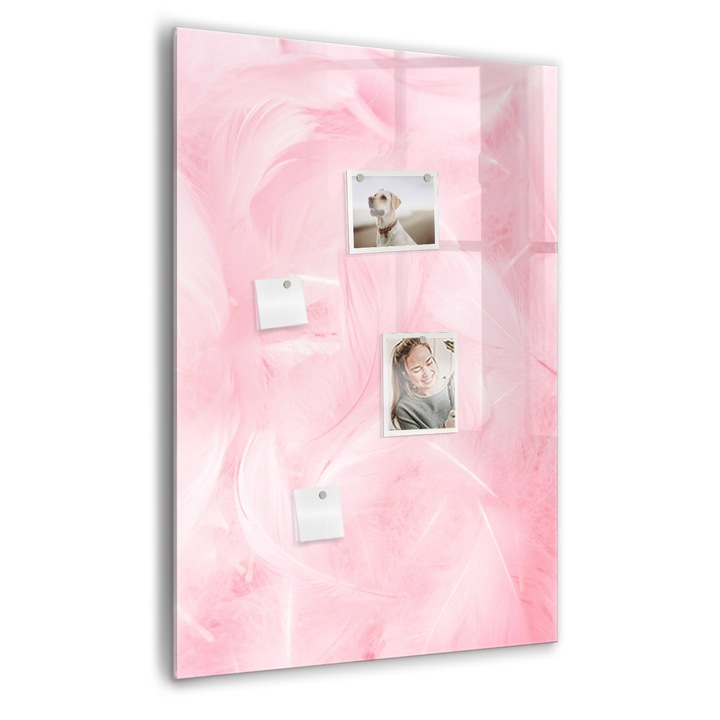 Tabla magnetica, Coloray, Pene delicate, Roz, 70 x 100 cm, Magneti, Marker negru, 010640700080300088856