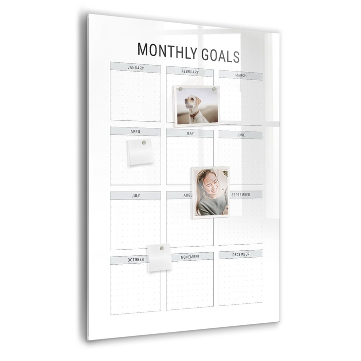 Tabla magnetica, Coloray, Obiective lunare, Alb, 70 x 100 cm, Magneti, Marker negru, 010640700080300088843