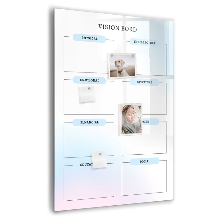 Tabla magnetica, Coloray, Placa, Multicolor, 70 x 100 cm, Magneti, Marker negru, 010640700080300088835