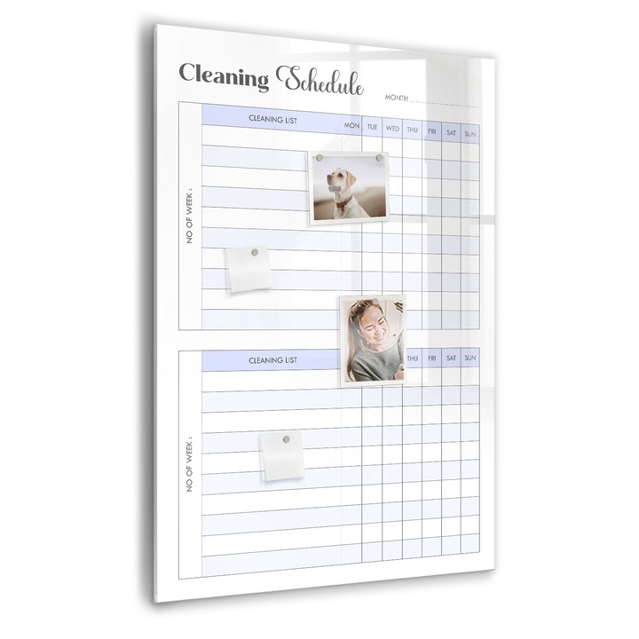 Tabla magnetica, Coloray, Program de curatare, Albastru, 70 x 100 cm, Magneti, Marker negru, 010640700080300260327