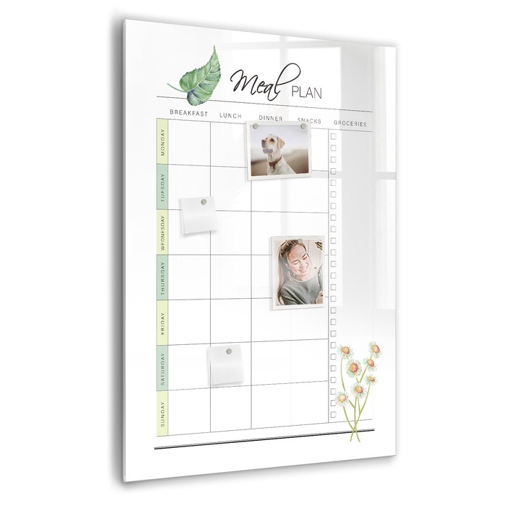 Tabla magnetica, Coloray, Plan de masa, Alb, 70 x 100 cm, Magneti, Marker negru, 010640700080300088803