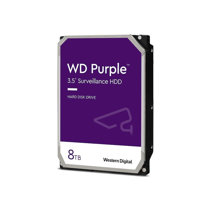 Хард диск WD Purple WD85PURZ - Hard drive - 8 TB - internal - 3.5" - SATA 6Gb/s - 5640 rpm - buffer: 256 MB WD85PURZ