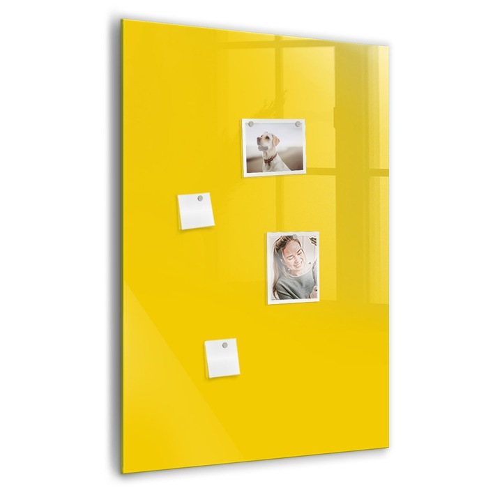 Tabla magnetica, Coloray, Galben, 70 x 100 cm, Magneti, Marker negru, 010640700080300260261