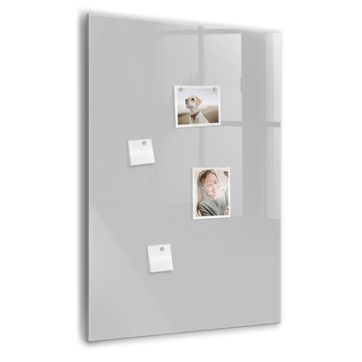 Tabla magnetica, Coloray, Gri deschis, 70 x 100 cm, Magneti, Marker negru, 010640700080300260254