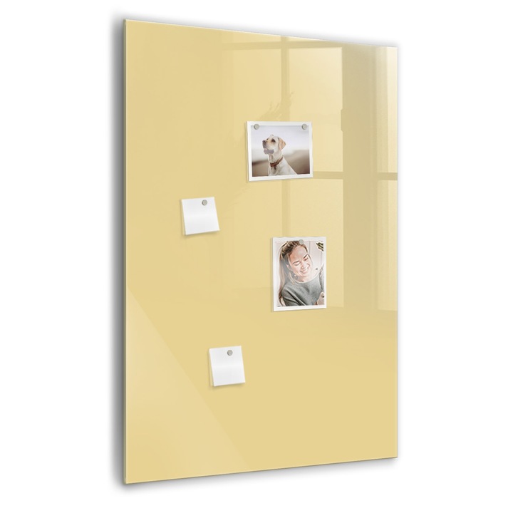 Tabla magnetica, Coloray, Buttercream, 70 x 100 cm, Magneti, Marker negru, 010640700080300260257