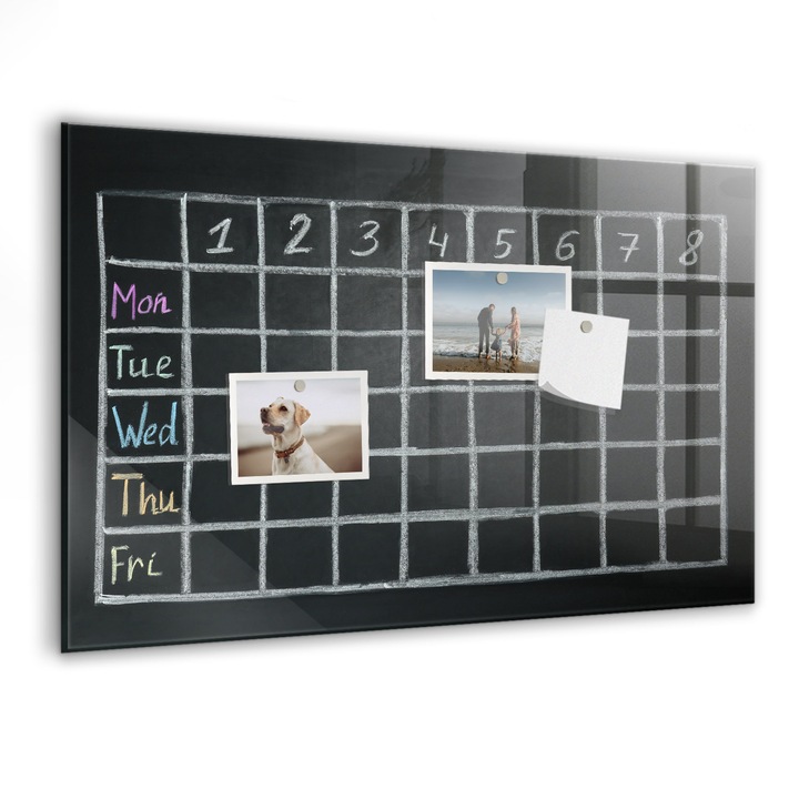 Tabla magnetica, Coloray, Planul lectiei, Multicolor, 60x40 cm, Marker alb, Magneti, 010640700010400088357