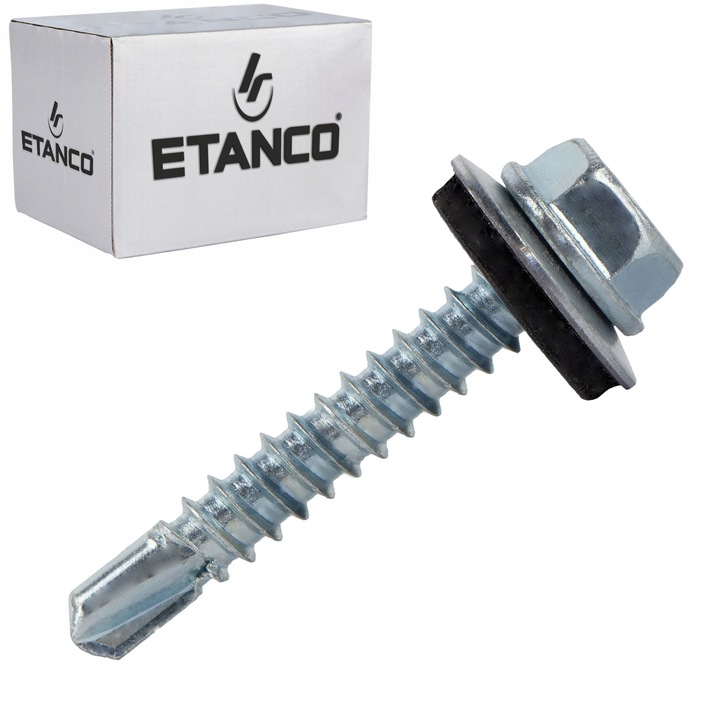 Set 250 Suruburi autoforante pentru metal 5mm, 5, 5x32 mm, ZINCAT, cu saiba, Etanco GT5 Z14